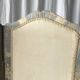 Antique Chinoiserie-style screen from the early 20th century in damask silk.