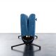 Vintage Model D70 Sofa Bed Black Iron Reupholstered Blue by Osvaldo Borsani for Tecno, 1970s