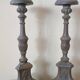 Pair of wooden candlesticks from Italy, late 18th century