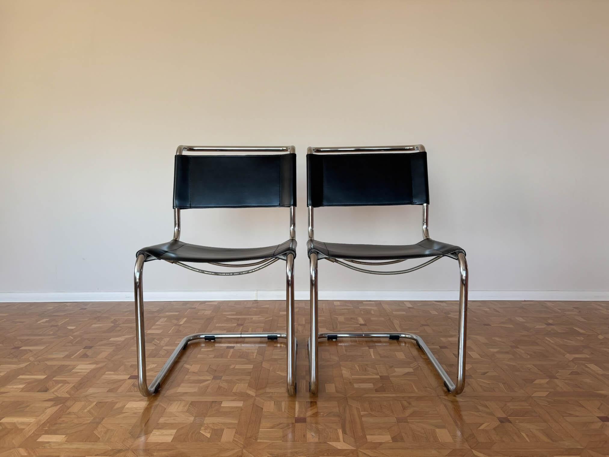 Chaises S33 par Mart Stam pour Thonet, années 1980, ensemble de 2