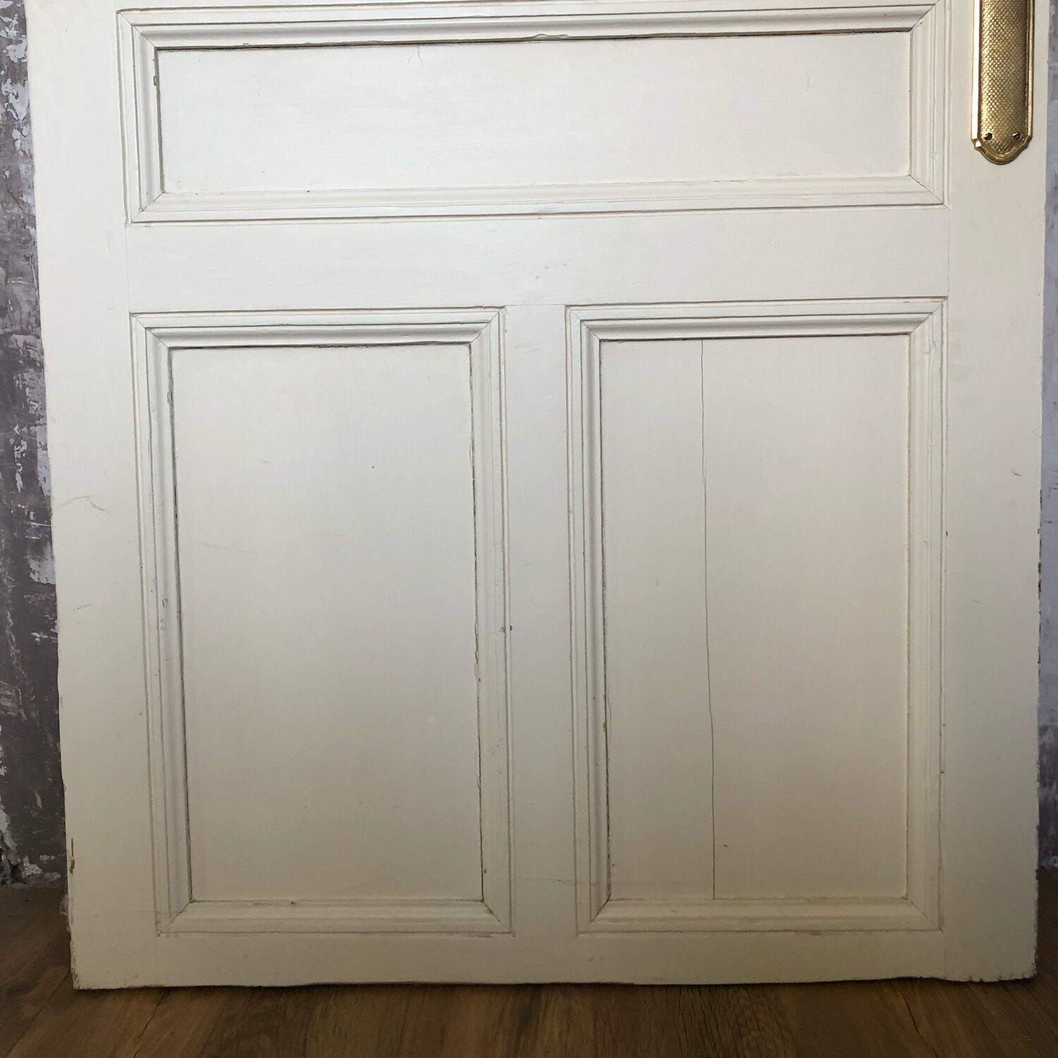 Old wooden glass door