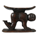 Large African Ashanti Figural Stool