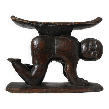 Grand tabouret figural Ashanti africain