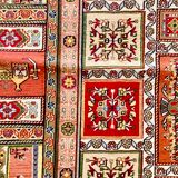Sirjan vintage Persian carpet fine silk and wool  105x70cm