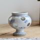 Old crocus pot in blue earthenware | Saint-Uze flower holder in REVOL style