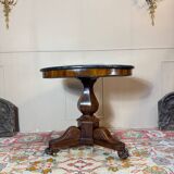Mahogany tripod pedestal table from the 19th century Restoration period
