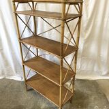 Vintage bamboo and rattan shelf