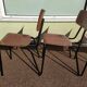 Set of 6 Dutch and metal school chairs - adult