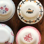6 mismatched soup plates Marsac Marinette Digoin Badonviller