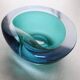 Empty pocket in murano glass two blues