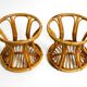 Pair of beautiful rare original 1960's Italian bamboo stools