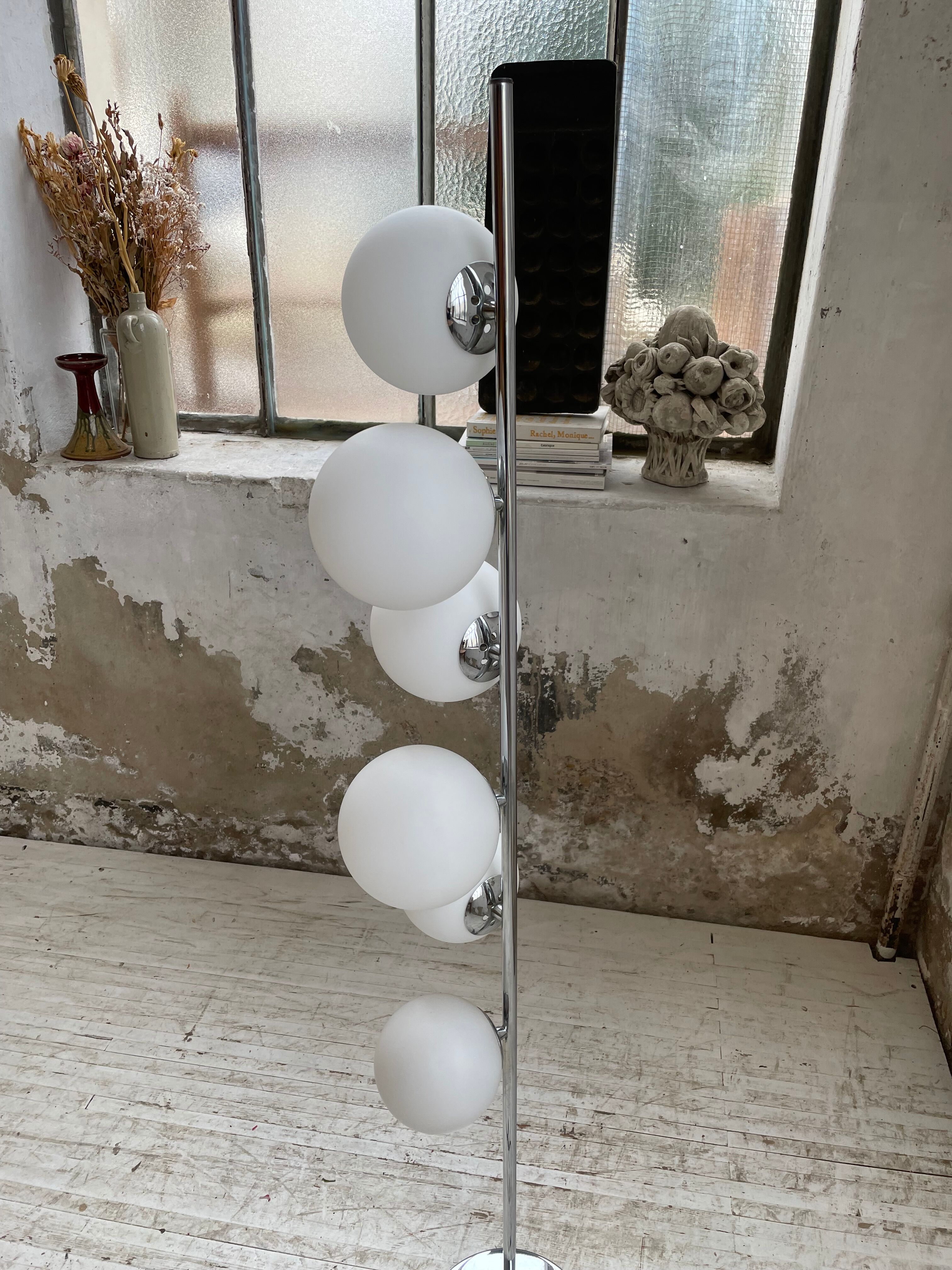 Floor lamp design 70s "balls"