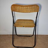 Wicker folding chair