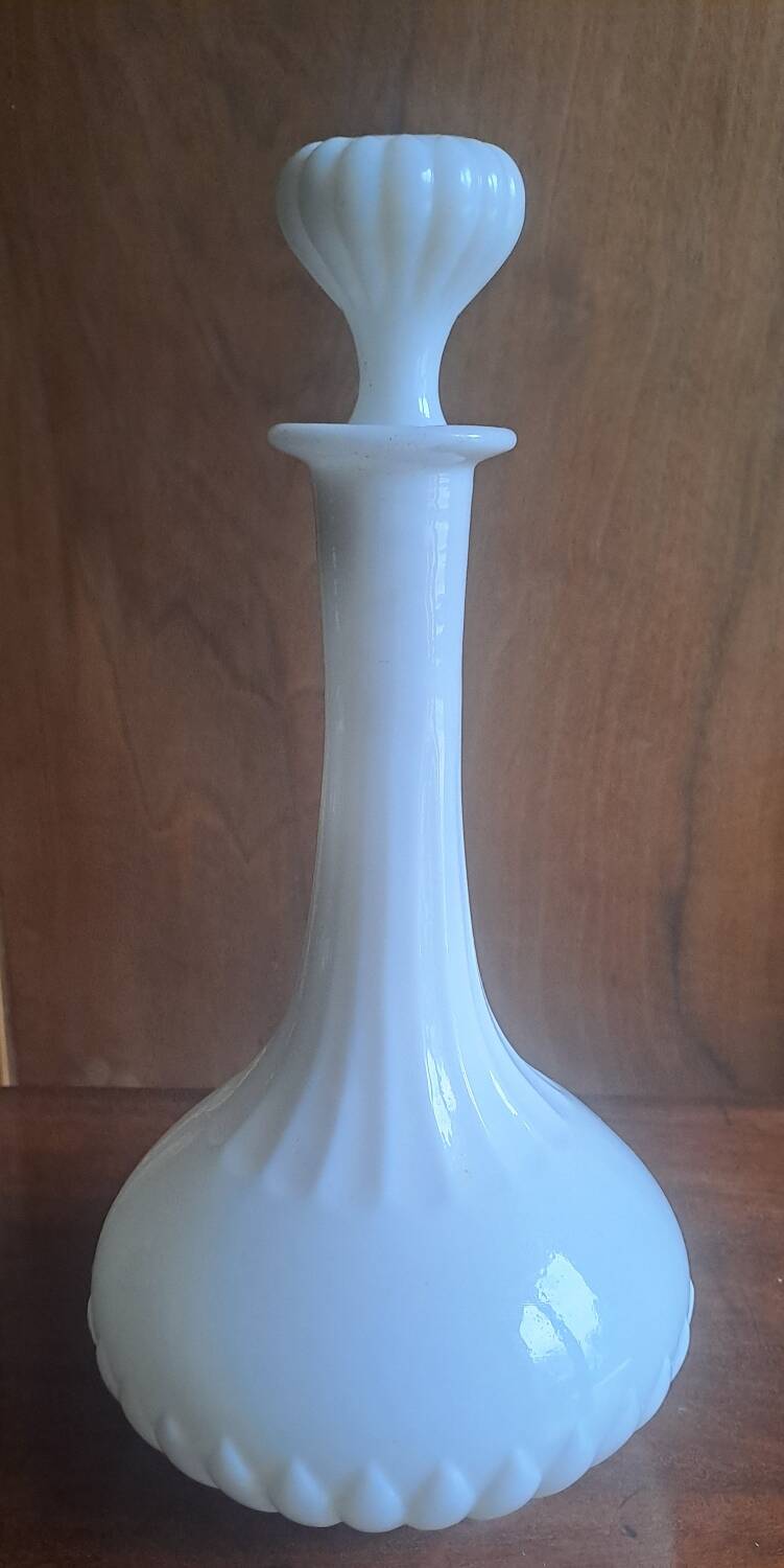 White opaline carafe