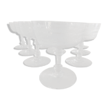 10 old crystal champagne glasses