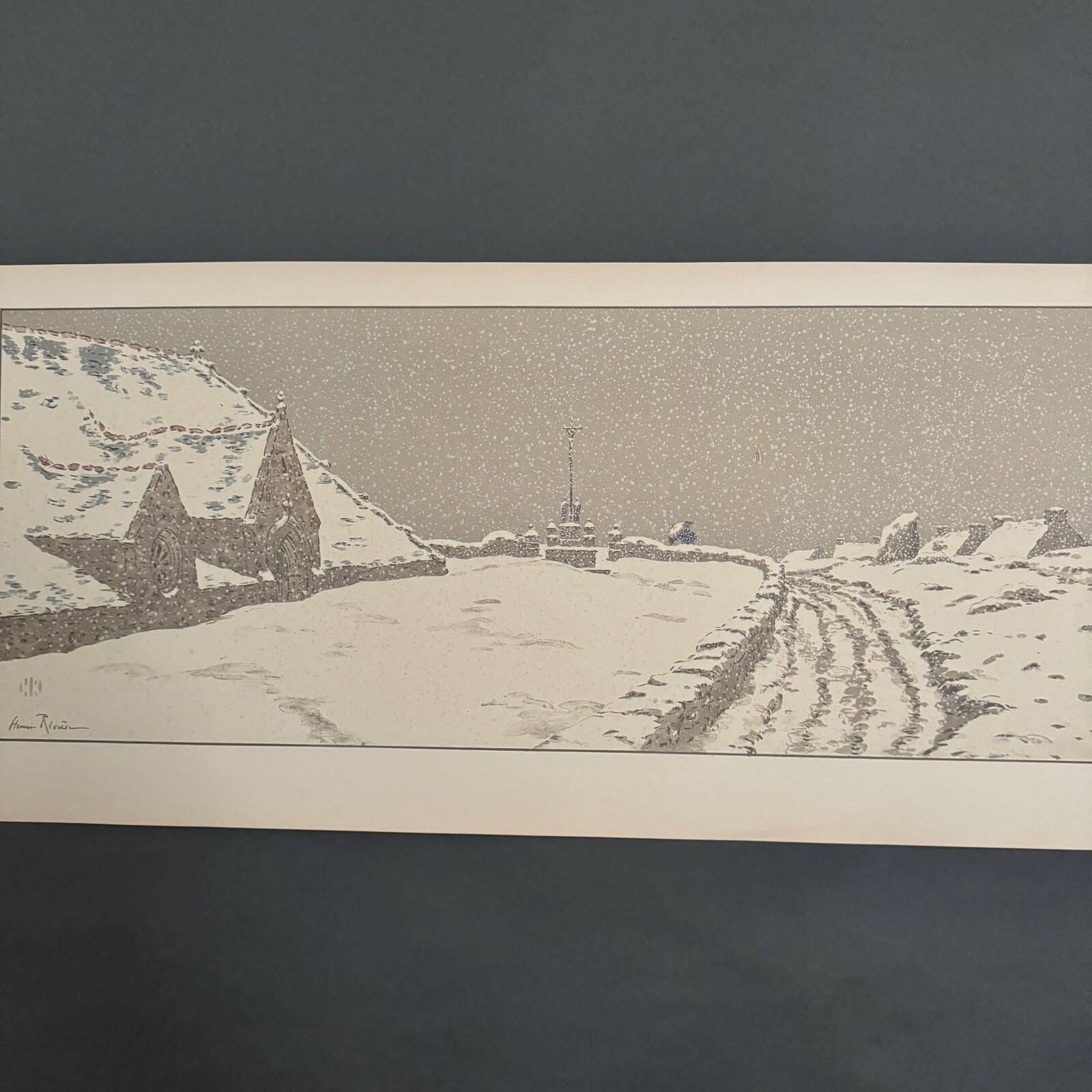 Lithograph by Henri Rivière The Fairyland of Hours - The Snow
