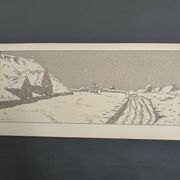 Lithograph by Henri Rivière The Fairyland of Hours - The Snow