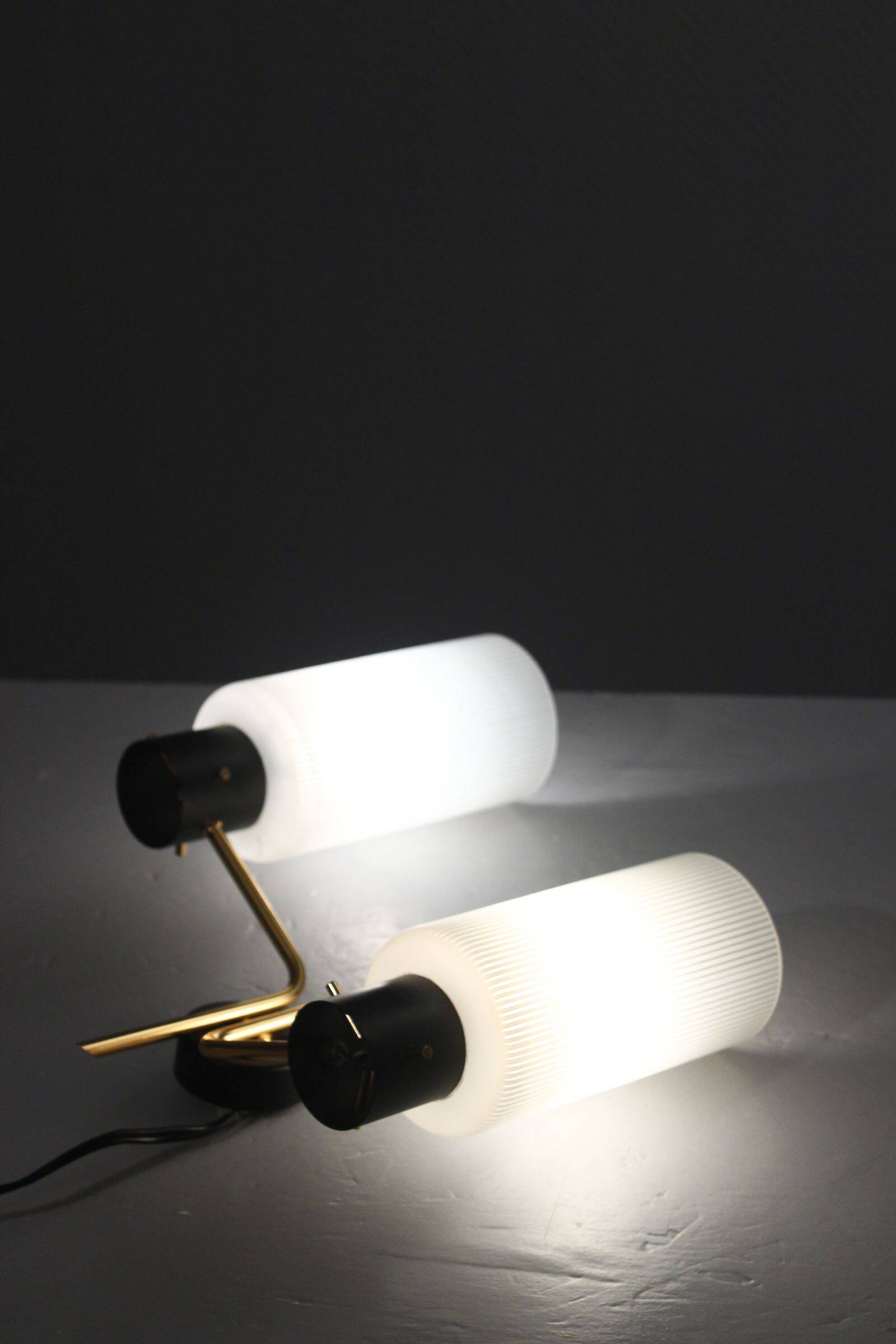 Pair of wall sconces 1950s style Arlus Lunel