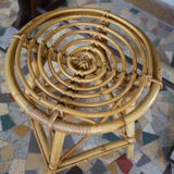 Vintage rattan stool