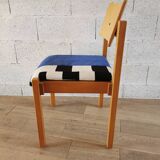 Scandinavian chair in upcycled solid wood post