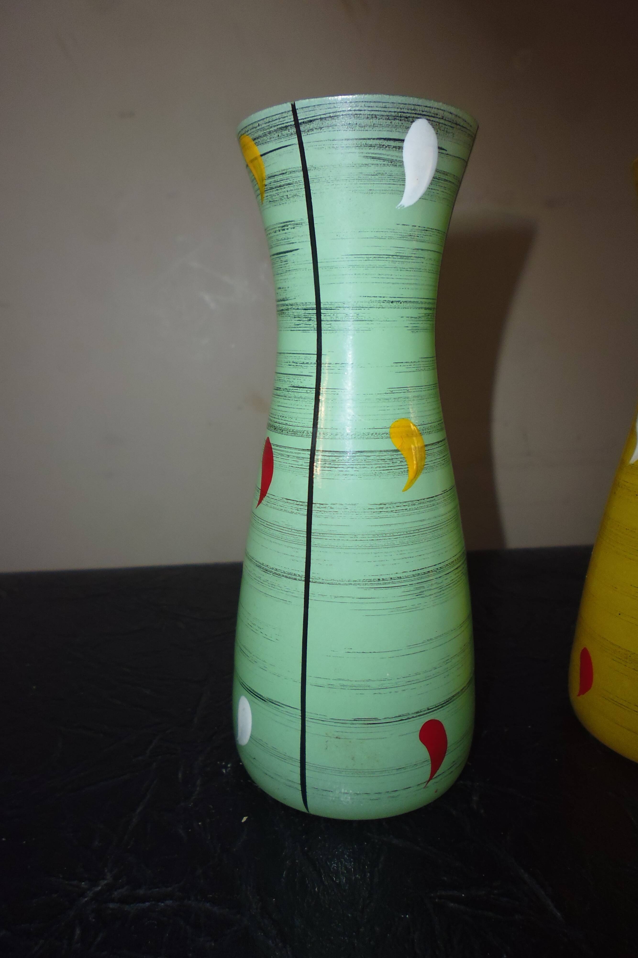 Duo of small vase soliflore vintage from the 50s