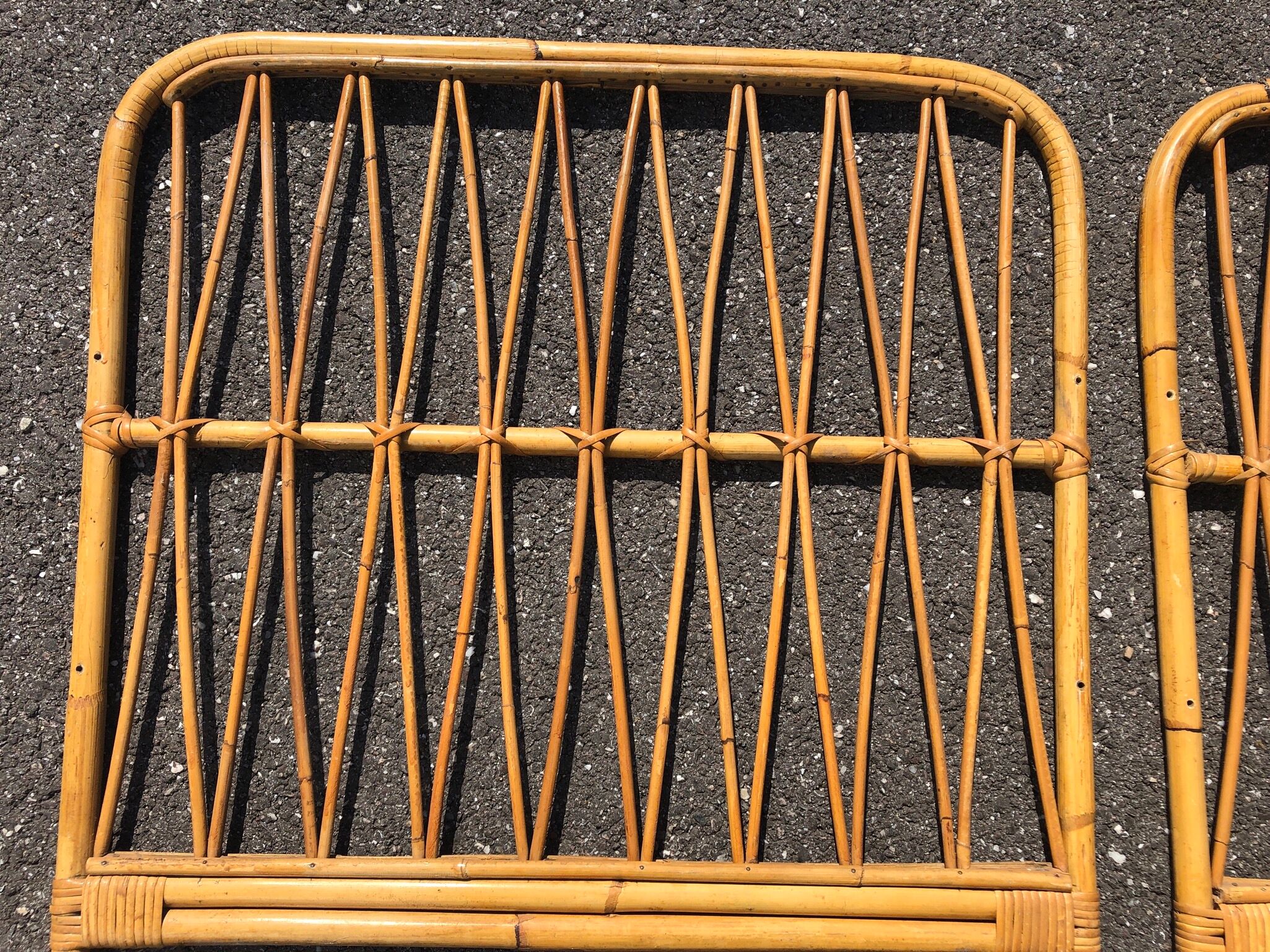 Rattan bedhead