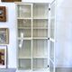Armoire vitrine blanche murale