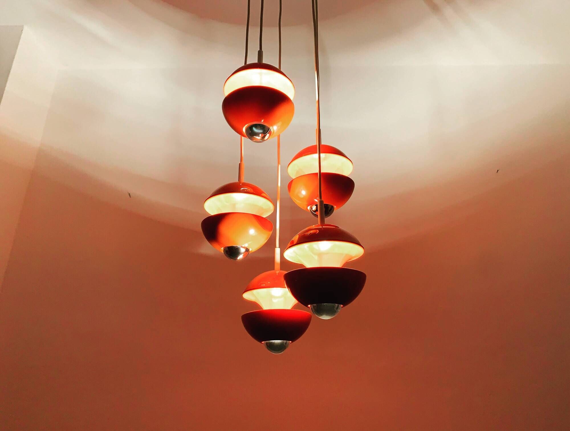1970s cascading lamp by Klaus Hempel for Kaiser Leuchten