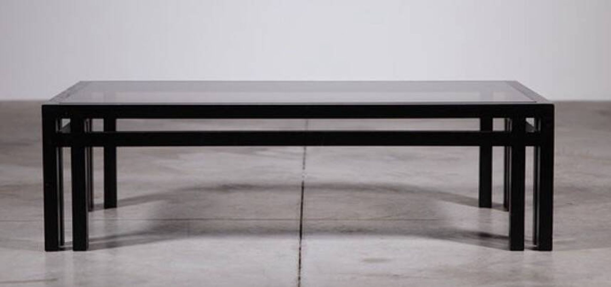 Wood and glass coffee table by Jean-Michel Wilmotte