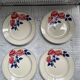 HBCM Rose Decorated Dessert Plates