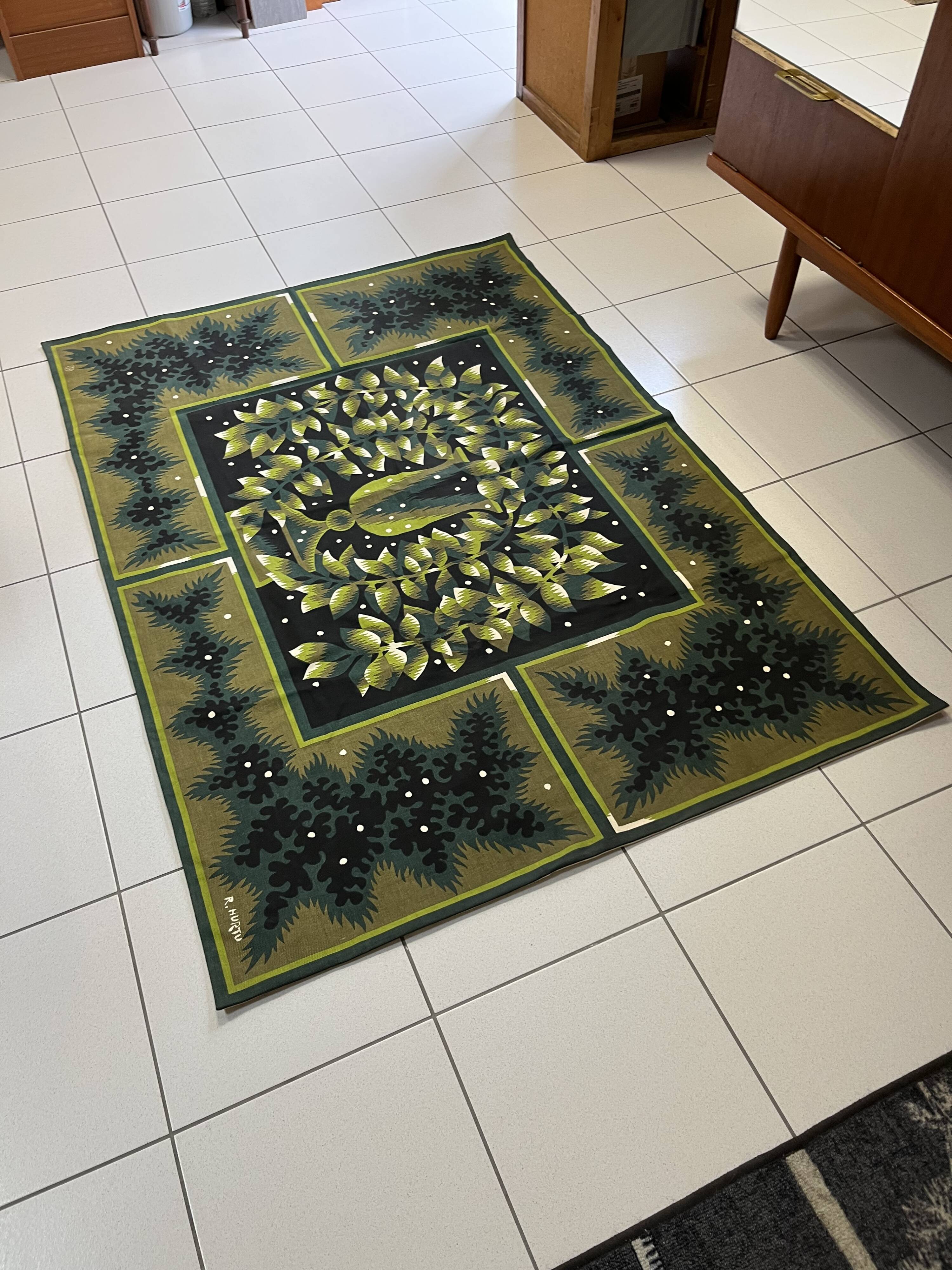 BRAUN ET CIE Tapestry - After Raymond HURTU - entitled "SQUARE"