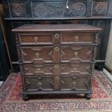 Old oak chest of drawers, 4 drawers, antique