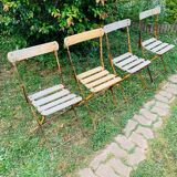 Ensemble de 4 chaises de jardin pliantes