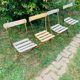 Set of 4 folding garden chairs