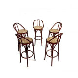5x vintage rattan barstool, style Thonet ‘60