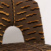 Shell chair type 1020 in jacquard velvet with tiger pattern, Europe, 1960s