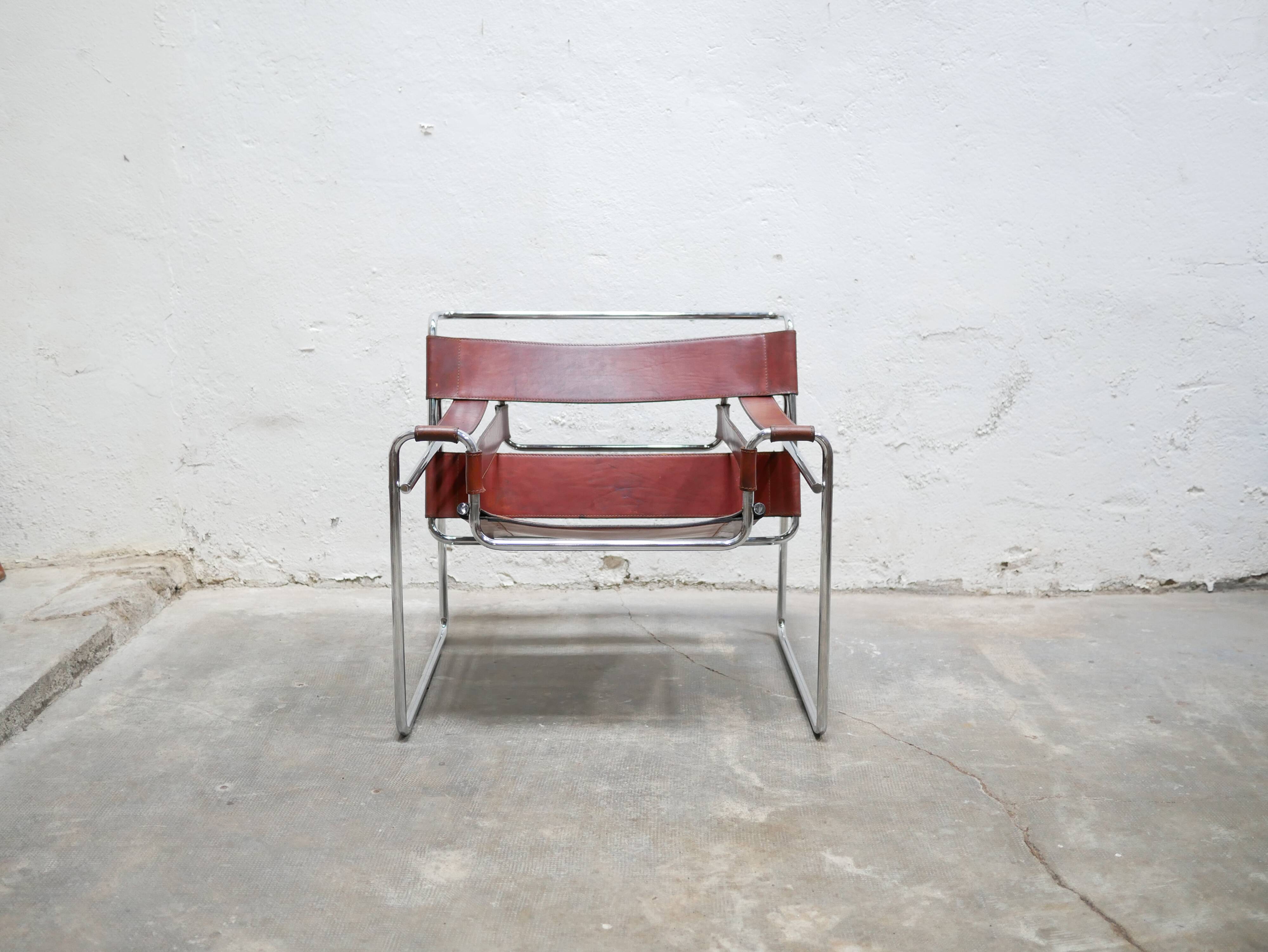 Fauteuil Wassily B3 vintage par Marcel Breuer