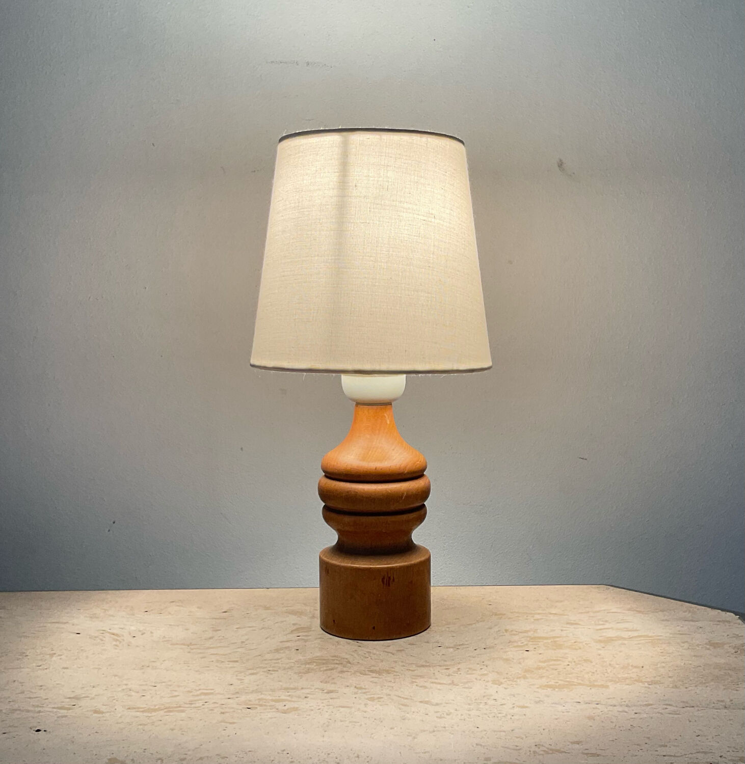Vintage wooden lamp from the 60s