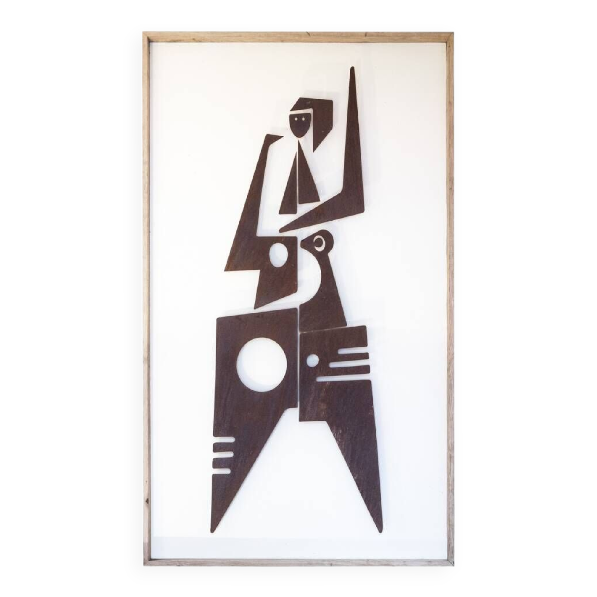 Decorative panel entitled "Sacha" in corten metal, Contemporary work