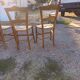6 Old Straw Chairs