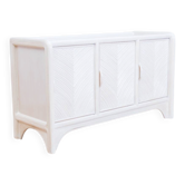 Enfilade Mid-Century Pencil Reed / en rotin, costal design des années 80.