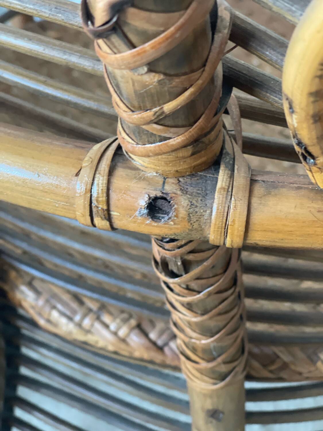 Rattan armchair 1960