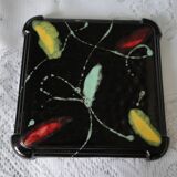 Antique underside in black ceramic enamelled modern and colorful décor