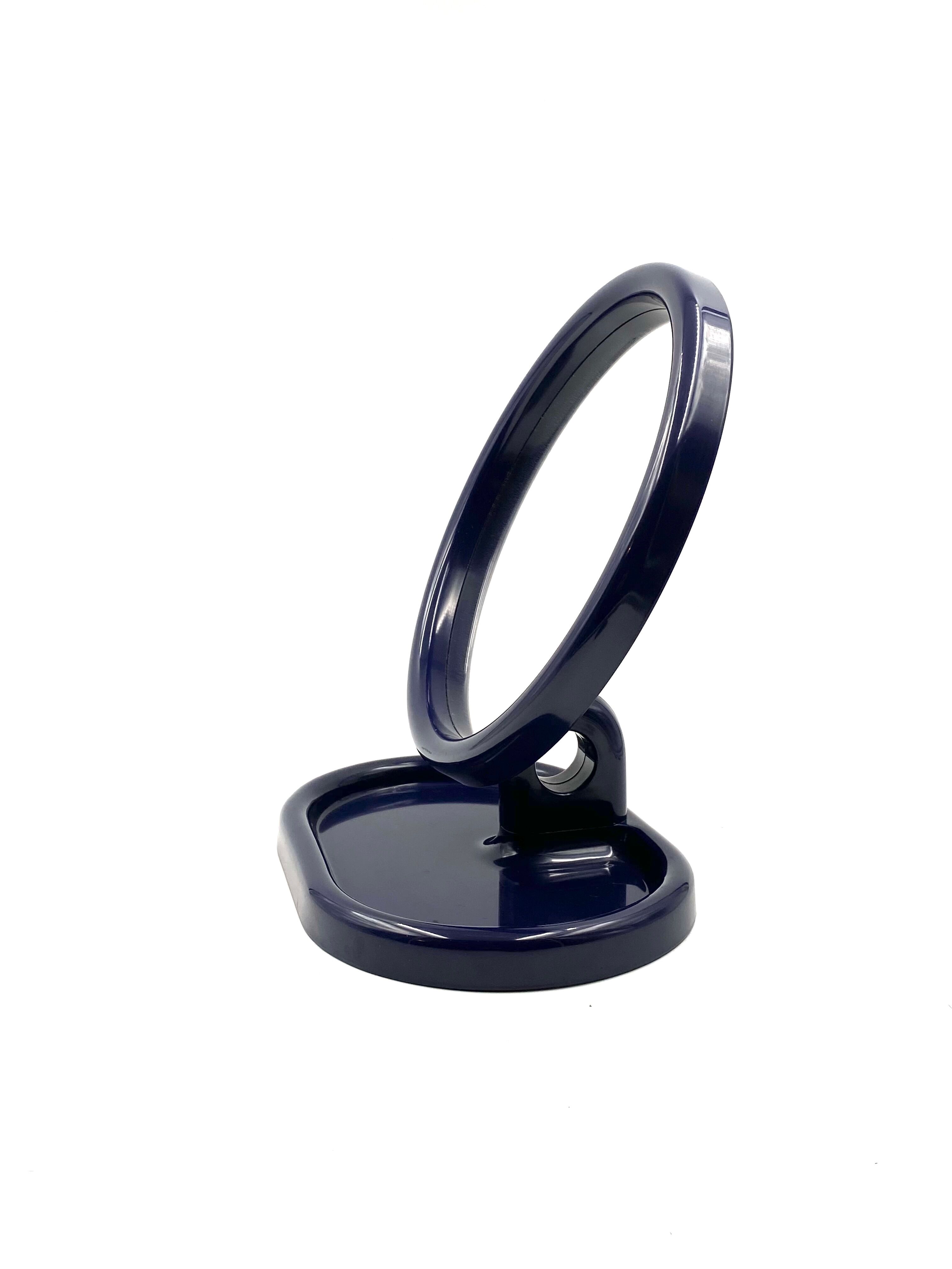 Olaf von Bohr, Blue Table Mirror, Gedy Italy, ca. 1970