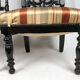 Set of two nanny chairs, blackened wood, Napoleon III