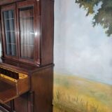 English mahogany desk bookcase