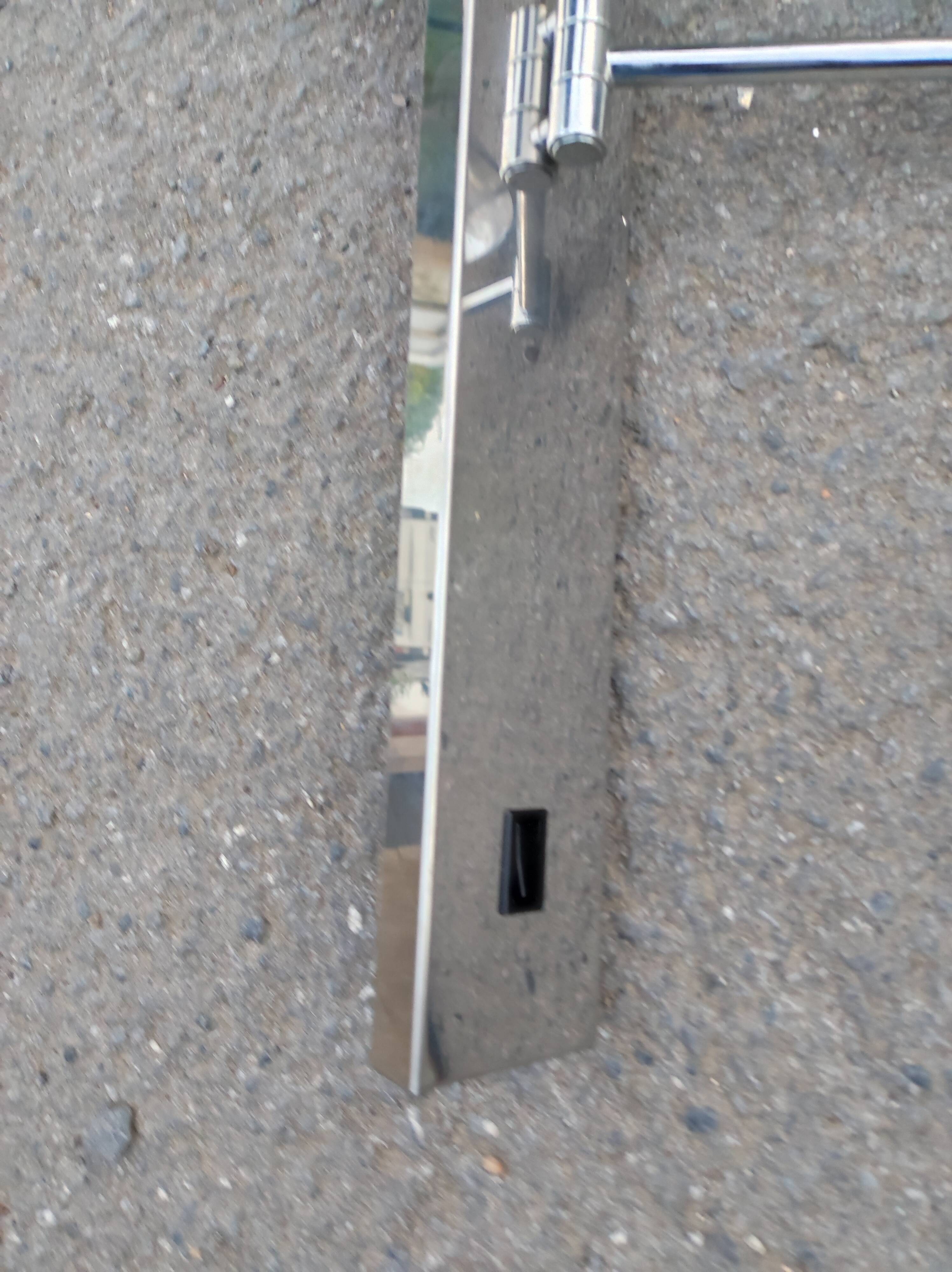 Wall lamp chromed metal 2 articulated arms