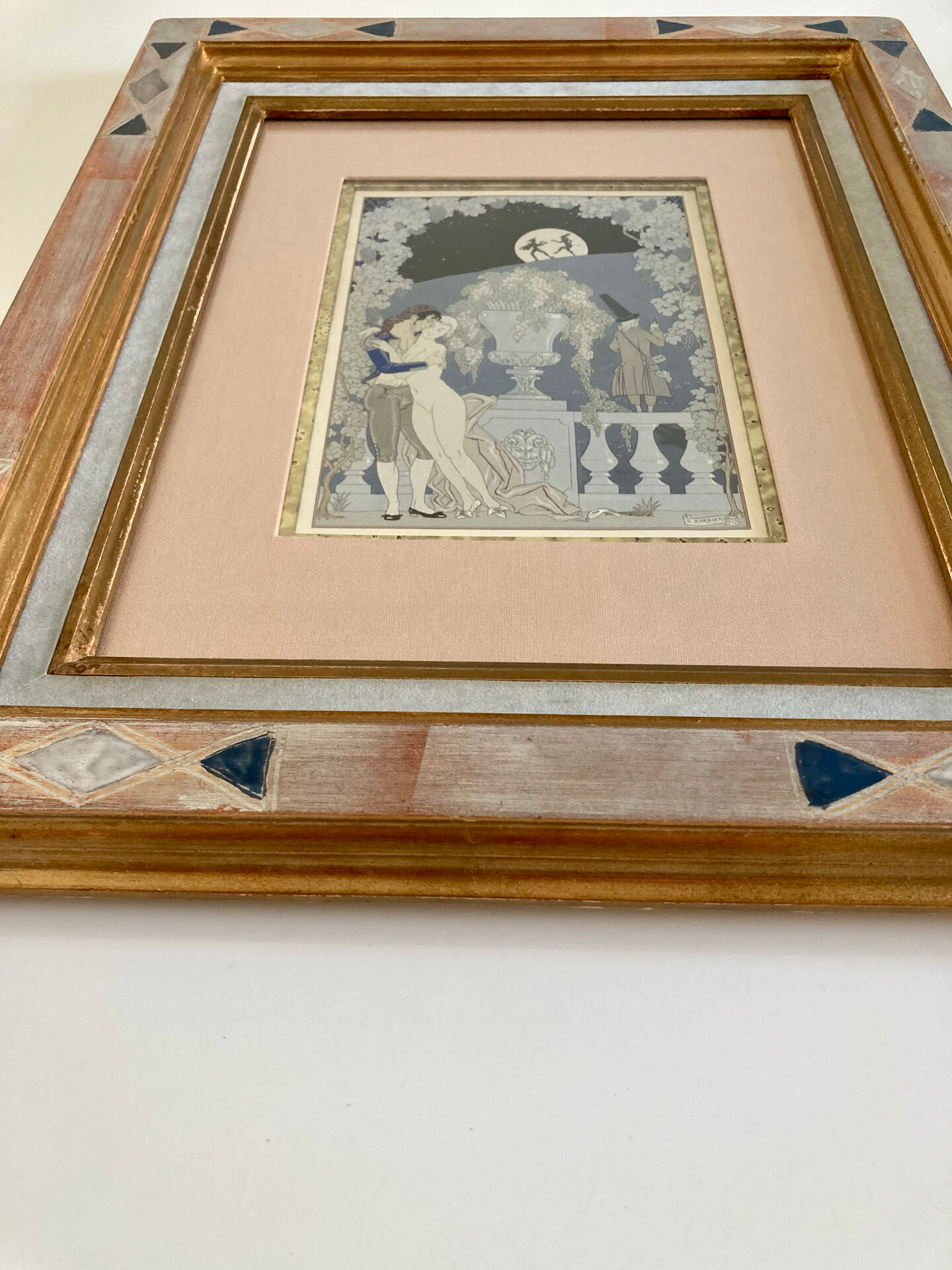 Framed lithograph signed by Georges Barbier (1882-1932)