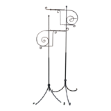 Wrought iron lamp