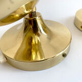 Pair Vintage Spot Wall Lamp, 60s. Brass Globe